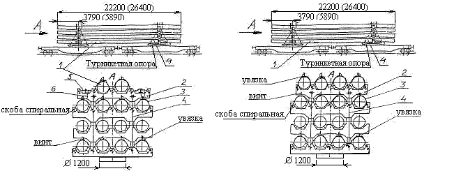 Центрифугированные цилиндрические стойки длиной 22,2 и 26,4 м