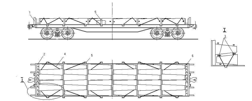 Размещение и крепление изложниц на платформах с деревометаллическим полом