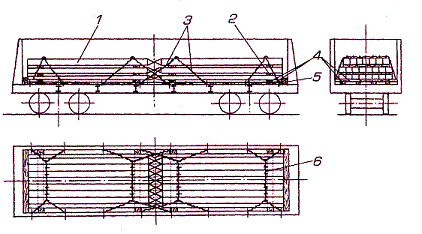 длиной более 4,1 до 6,2 м включительно – двумя штабелями
