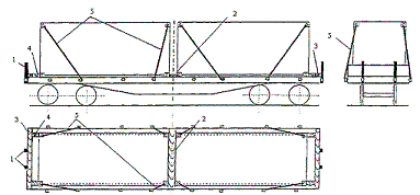 каждый контейнер четырьмя растяжками