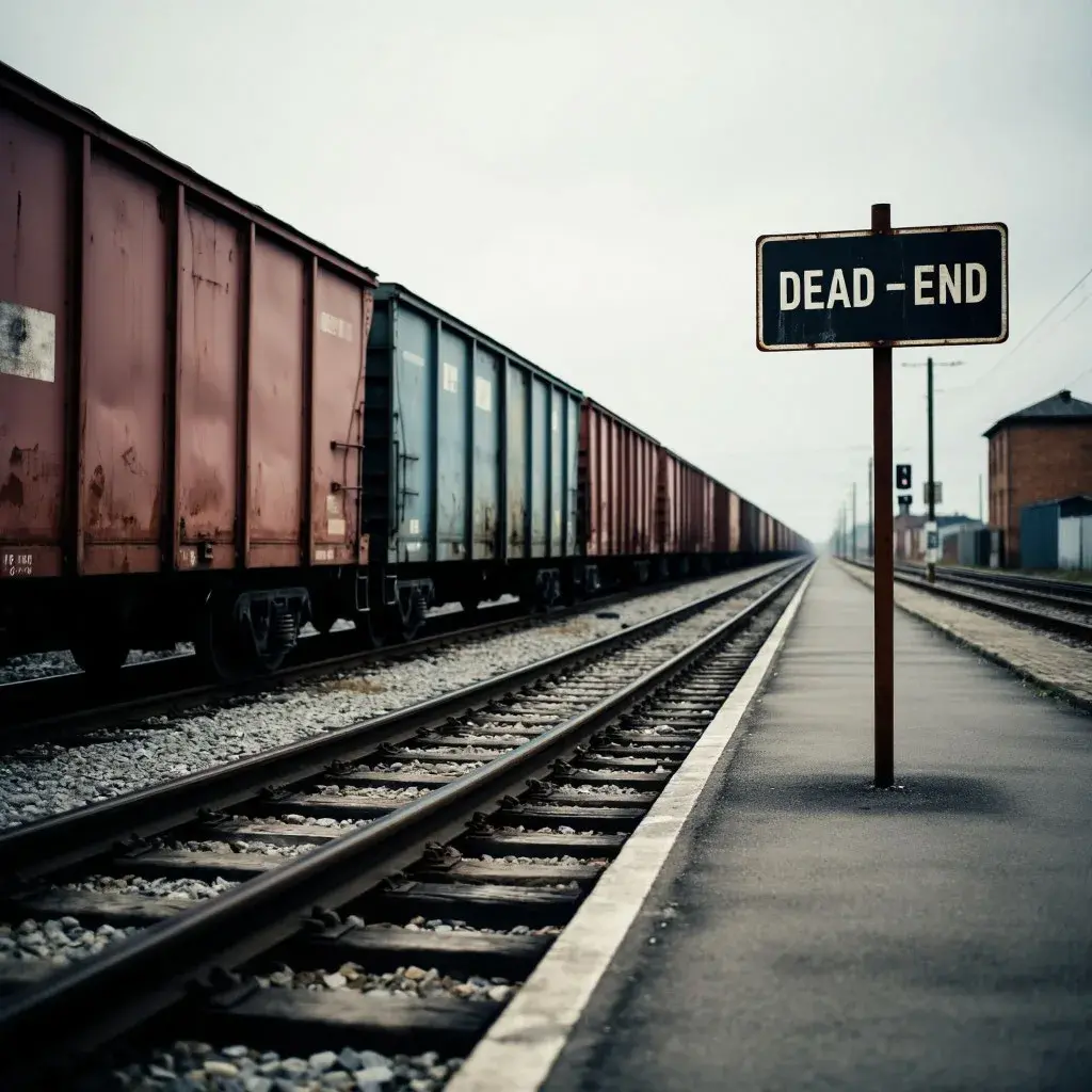 Железнодорожный тупик с автомобильным транспортом