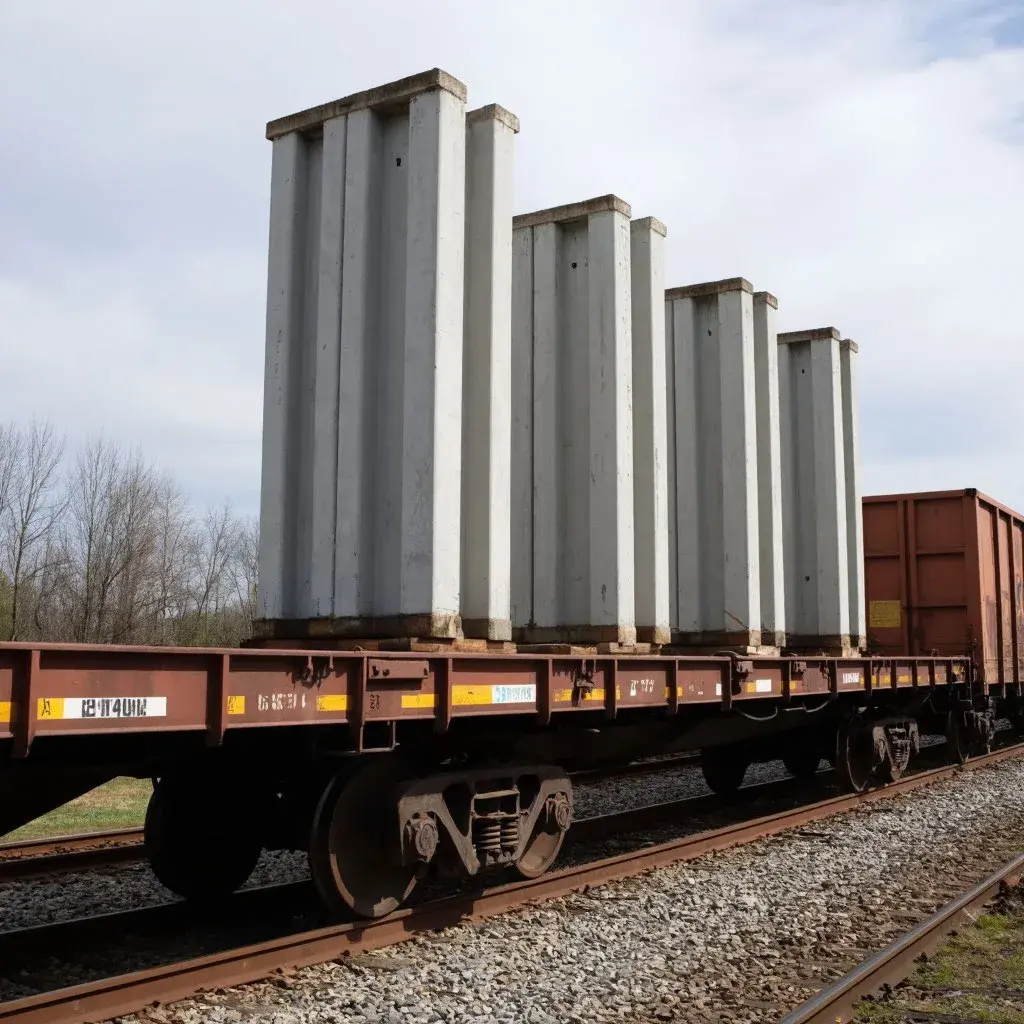 Сваи, размещение на вагоне