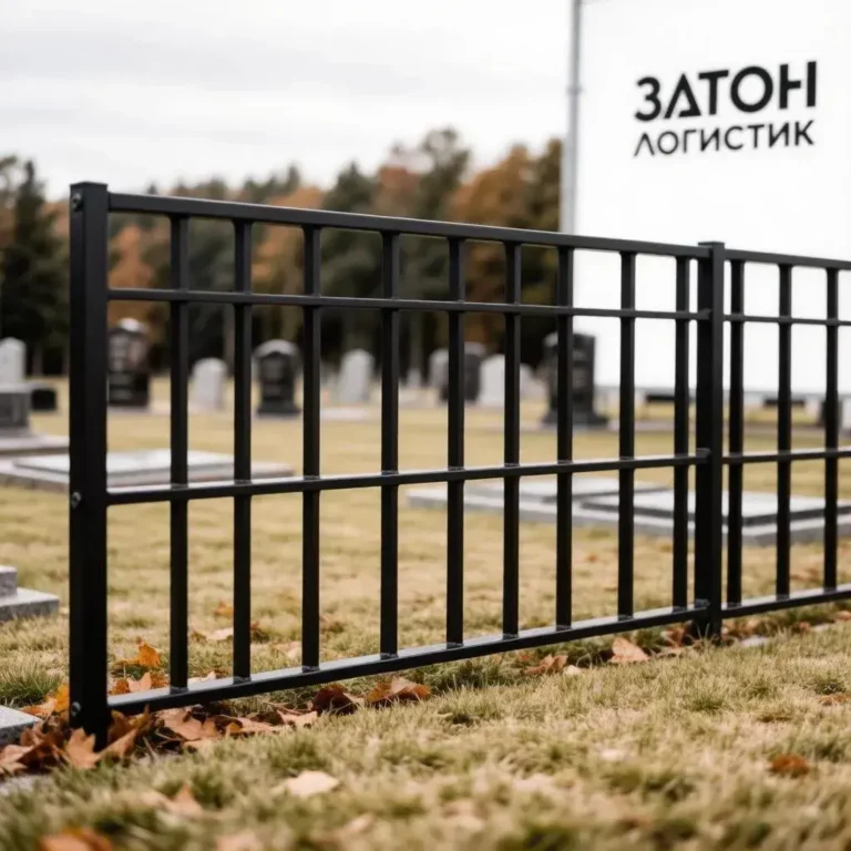 Оградка на кладбище из профильной трубы