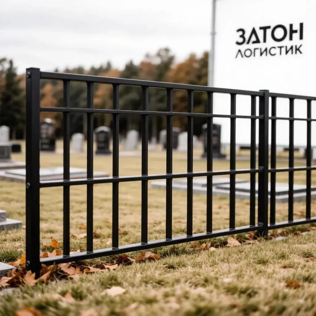 Оградка на кладбище из профильной трубы